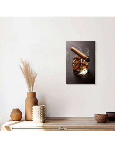 Arte de Pared Lienzo ElephantStock Cigarro en Vaso 30x20 cm