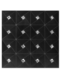 Azulejos de Metal Autoadhesivos Art3d 10 Hojas 30x30 cm Negro