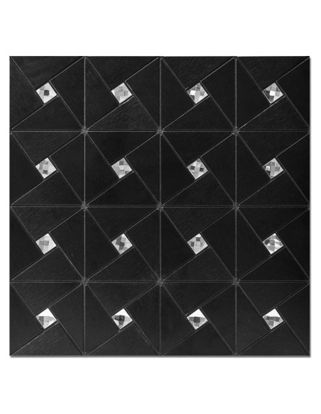 Azulejos de Metal Autoadhesivos Art3d 10 Hojas 30x30 cm Negro