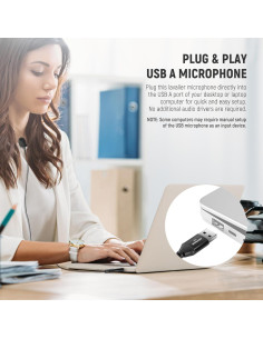 Micrófono de Solapa USB A NEEWER LM1 Omnidireccional 2m 2