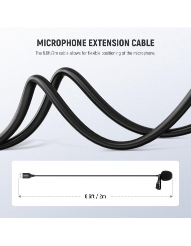Micrófono de Solapa USB A NEEWER LM1 Omnidireccional 2m