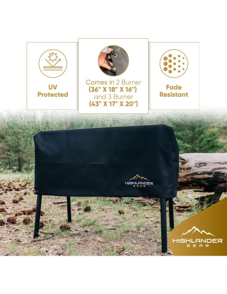 Funda Impermeable Highlander para Estufa Camp Chef 2 Quemadores