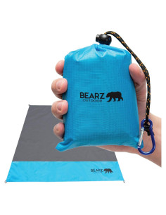 Manta de bolsillo BEARZ Outdoor impermeable 152x140 cm azul