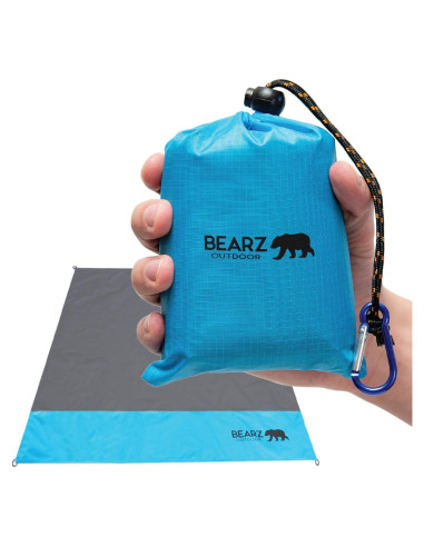 Manta de bolsillo BEARZ Outdoor impermeable 152x140 cm azul