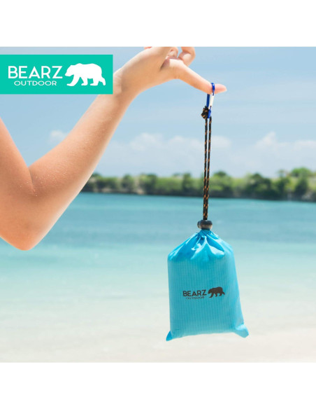 Manta de bolsillo BEARZ Outdoor impermeable 152x140 cm azul