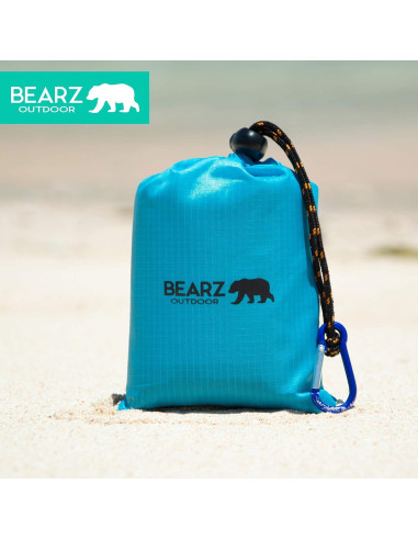 Manta de bolsillo BEARZ Outdoor impermeable 152x140 cm azul