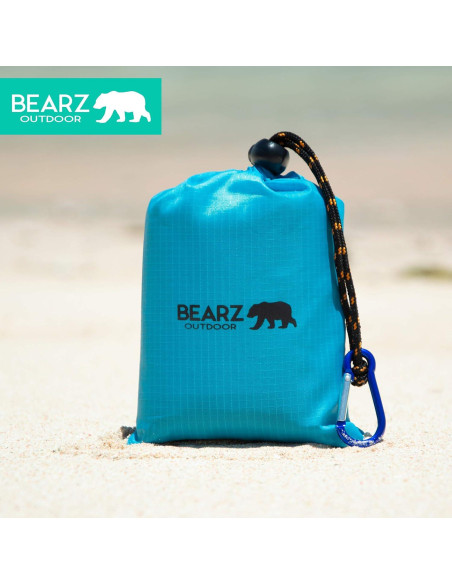 Manta de bolsillo BEARZ Outdoor impermeable 152x140 cm azul