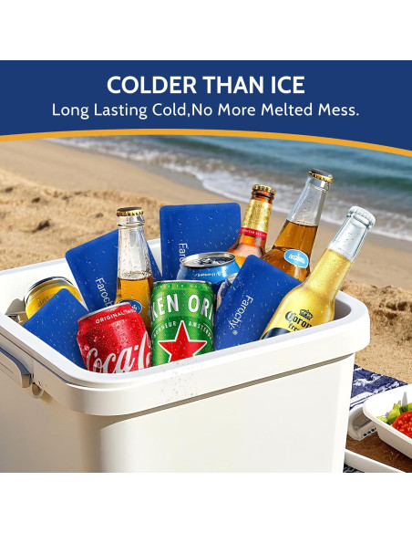 Paquetes de Hielo Reutilizables Farochy 2PCS 17x11cm