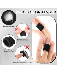 Mangas de Gel para Dedos Blulu - 16 Pcs Protectores Callos y Ampollas 2
