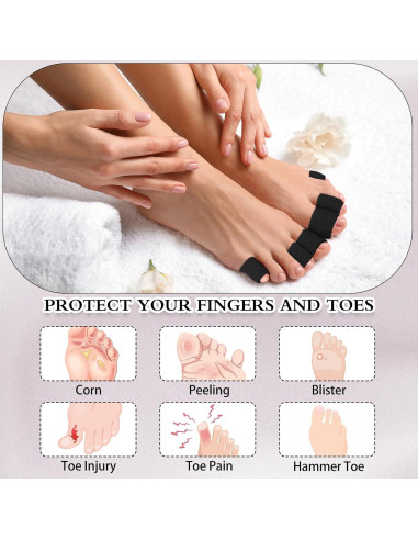 Mangas de Gel para Dedos Blulu - 16 Pcs Protectores Callos y Ampollas