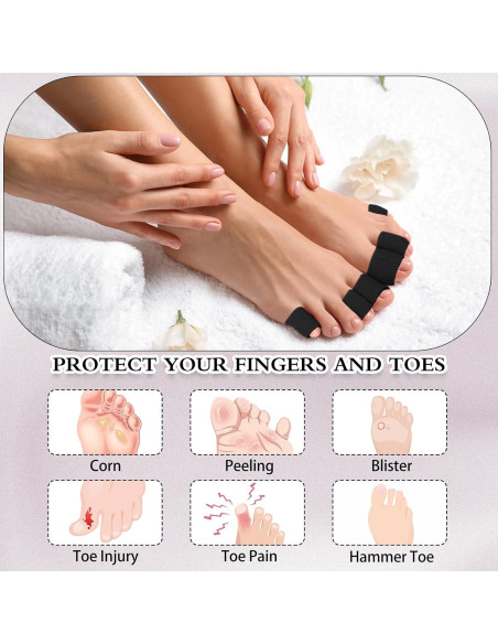 Mangas de Gel para Dedos Blulu - 16 Pcs Protectores Callos y Ampollas