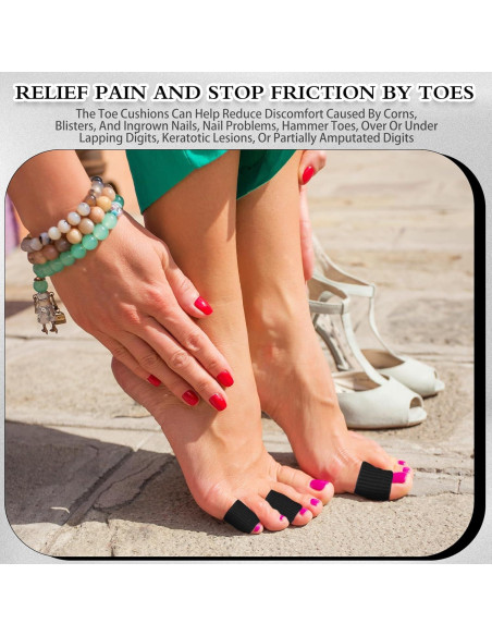 Mangas de Gel para Dedos Blulu - 16 Pcs Protectores Callos y Ampollas