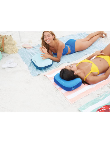 Almohada de Playa Ballast Azul Océano - Inflable y Resistente