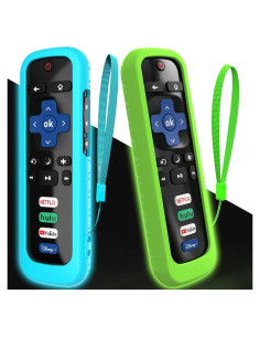 Funda de Silicona para Control Remoto Roku - 2 Paquetes Brillantes