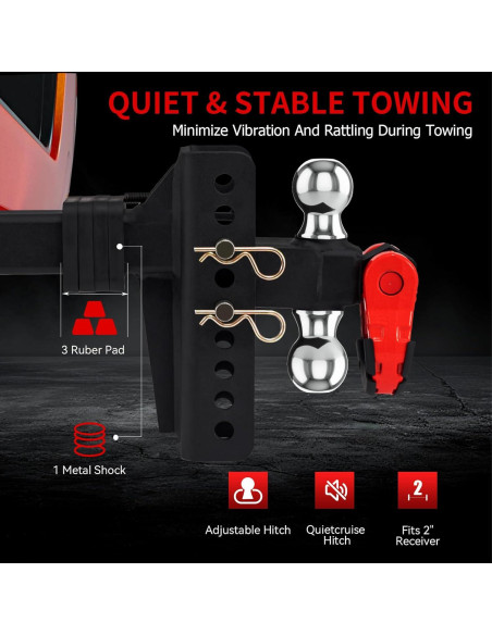 Enganche de Remolque Ajustable LoJok Doble Bola 10,000 lbs