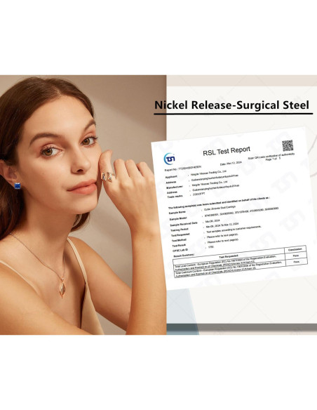 Pendientes Hopply Acero Inoxidable Quirúrgico 6mm 4 Pares