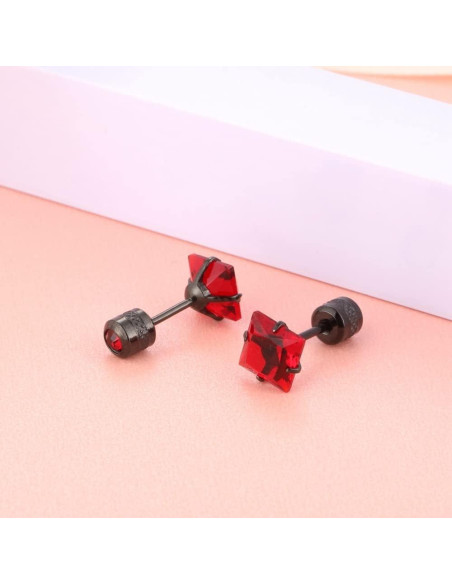 Pendientes Hopply Acero Inoxidable Quirúrgico 6mm 4 Pares