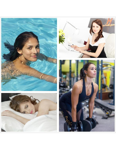 Pendientes Hopply Acero Inoxidable Quirúrgico 6mm 4 Pares