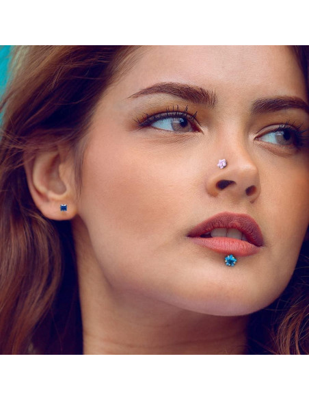 Pendientes Hopply Acero Inoxidable Quirúrgico 6mm 4 Pares