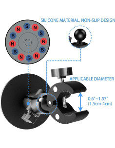 Soporte Magnético para Selfie Stick usmallbee con Brazo Doble 2