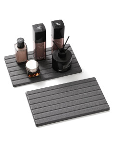 2 Piezas Alfombrilla Absorbente de Agua Razborci 10x15 cm Gris