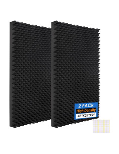 Paquete de 2 Paneles Acústicos Negros 121.9x60.9x5.1 cm