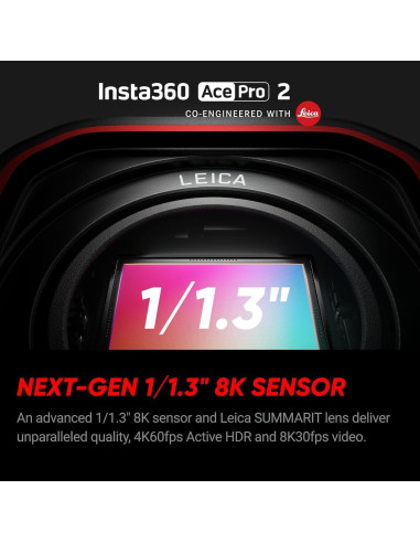 Cámara de Acción Insta360 Ace Pro 2 8K Impermeable 1TB