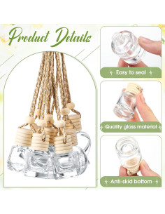 20 Botellas Difusoras de Aceite Esencial Inbagi Vidrio Transparente 2