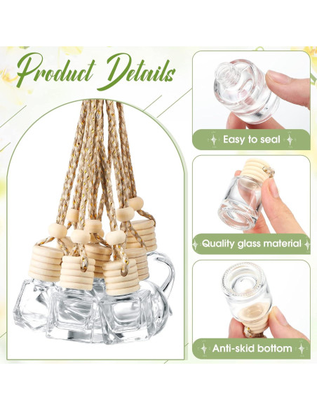 20 Botellas Difusoras de Aceite Esencial Inbagi Vidrio Transparente