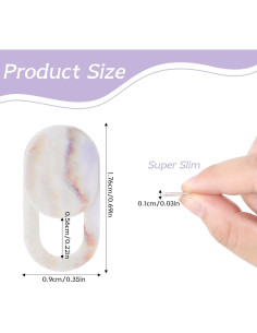 Cubierta de Privacidad Webcam JIYIN 8 Piezas Mármol Ultra Fina 2