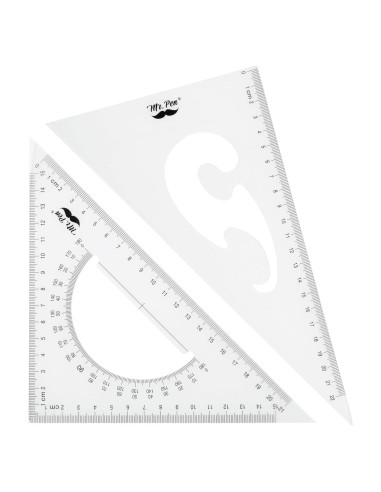Set de Reglas Triangulares Mr. Pen 22 y 15 cm Plástico