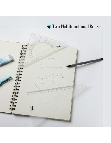 Set de Reglas Triangulares Mr. Pen 22 y 15 cm Plástico