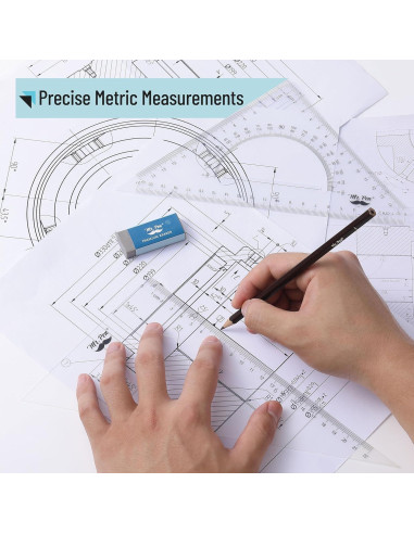 Set de Reglas Triangulares Mr. Pen 22 y 15 cm Plástico