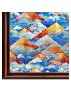 Película de Privacidad Coavas 3D Arcoíris 43.2x100.1 cm