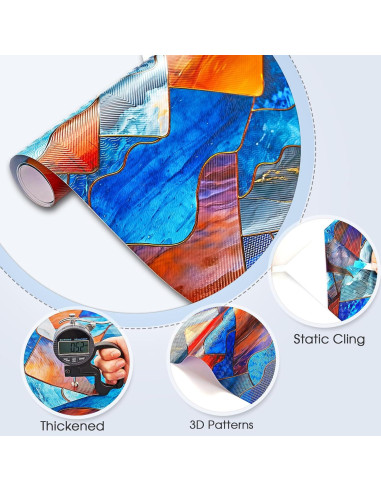Película de Privacidad Coavas 3D Arcoíris 43.2x100.1 cm