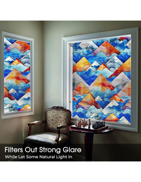 Película de Privacidad Coavas 3D Arcoíris 43.2x100.1 cm