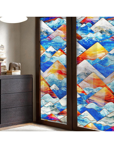 Película de Privacidad Coavas 3D Arcoíris 43.2x100.1 cm