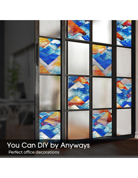 Película de Privacidad Coavas 3D Arcoíris 43.2x100.1 cm