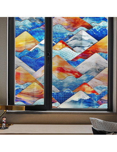 Película de Privacidad Coavas 3D Arcoíris 43.2x100.1 cm