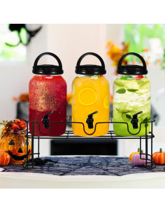 Dispensador de Bebidas Tanlade 3.8L con Soporte de Metal Negro 2