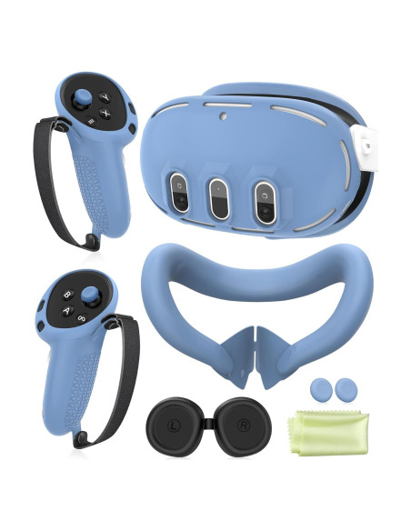 Juego de Cubiertas de Silicona YRXVW para Meta Quest 3 - Protección Completa