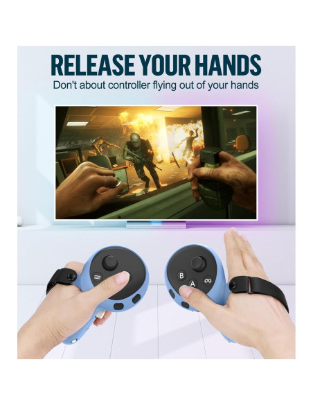 Juego de Cubiertas de Silicona YRXVW para Meta Quest 3 - Protección Completa