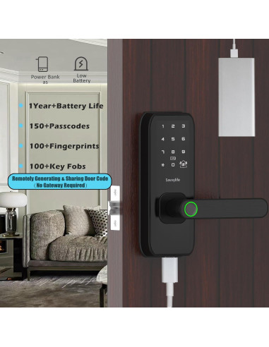 Cerradura Inteligente Savvylife M1 Biometrica con Teclado