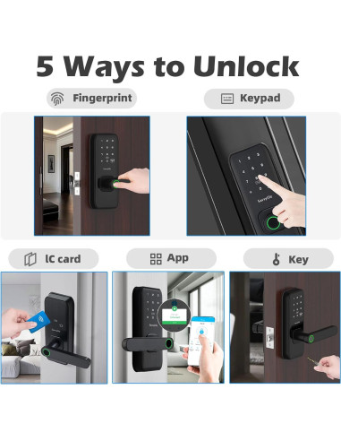 Cerradura Inteligente Savvylife M1 Biometrica con Teclado