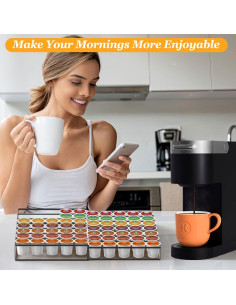 Soporte para Cápsulas de Café Kssiaz, Organizador Expandible Negro 2