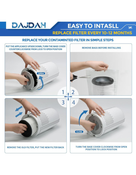 Filtro de Reemplazo HEPA-Tipo AP-T10FL para Purificador HoMedics