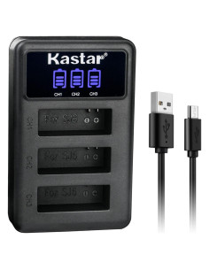 Cargador USB Triple Kastar LCD para Batería SJCAM SJ6 Legend
