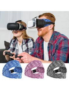 3 Máscaras de Sudor VR JIEYAO Ajustables Transpirables 24x16cm 2