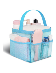 Caddy de Ducha Portátil Attmu Azul Bebé con 8 Bolsillos