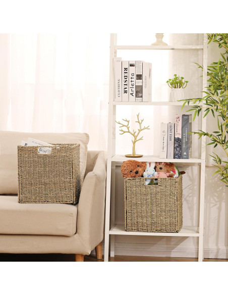 Cesta de Almacenamiento Plegable Vagusicc 23x23x23 cm Hierba Marina